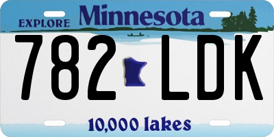 MN license plate 782LDK