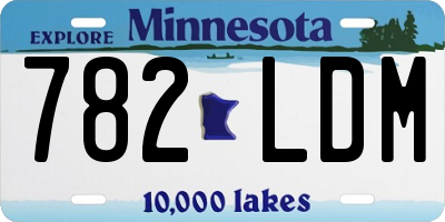 MN license plate 782LDM