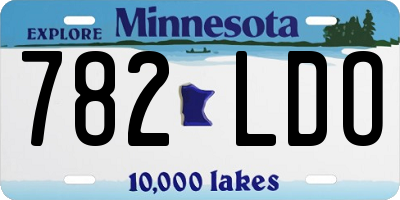 MN license plate 782LDO