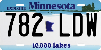 MN license plate 782LDW