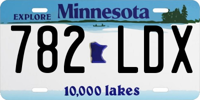 MN license plate 782LDX