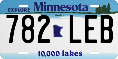 MN license plate 782LEB