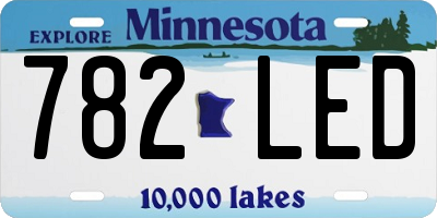 MN license plate 782LED