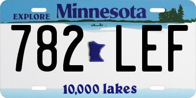 MN license plate 782LEF