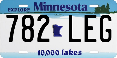 MN license plate 782LEG