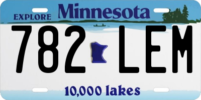MN license plate 782LEM