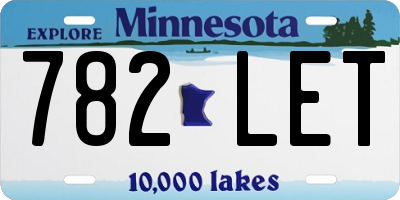 MN license plate 782LET