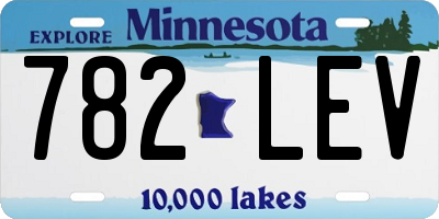 MN license plate 782LEV
