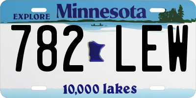 MN license plate 782LEW