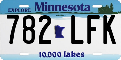 MN license plate 782LFK