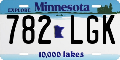 MN license plate 782LGK