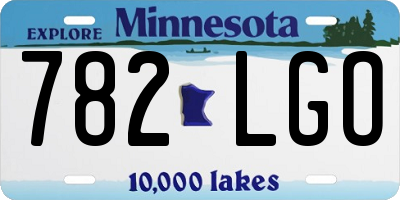 MN license plate 782LGO