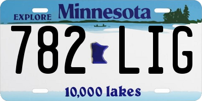 MN license plate 782LIG