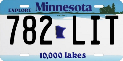 MN license plate 782LIT