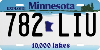 MN license plate 782LIU