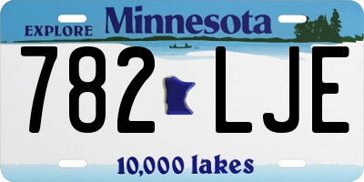 MN license plate 782LJE