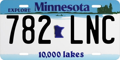 MN license plate 782LNC