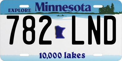 MN license plate 782LND