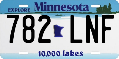MN license plate 782LNF