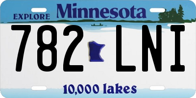 MN license plate 782LNI