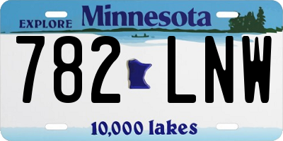 MN license plate 782LNW