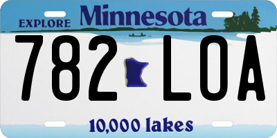 MN license plate 782LOA