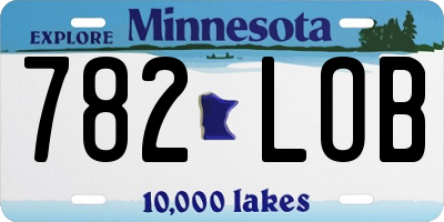 MN license plate 782LOB