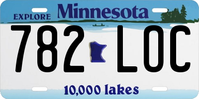 MN license plate 782LOC