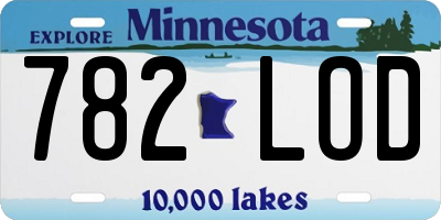 MN license plate 782LOD