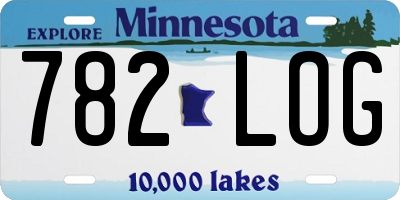 MN license plate 782LOG