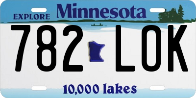 MN license plate 782LOK