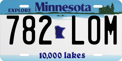 MN license plate 782LOM