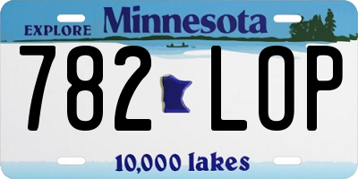 MN license plate 782LOP