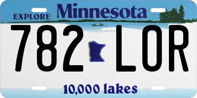 MN license plate 782LOR