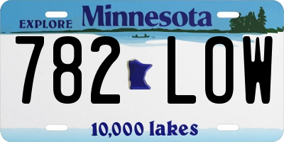 MN license plate 782LOW