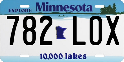 MN license plate 782LOX