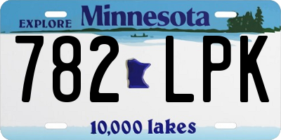 MN license plate 782LPK