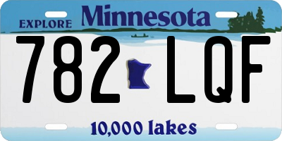 MN license plate 782LQF