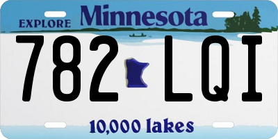 MN license plate 782LQI