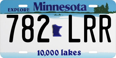 MN license plate 782LRR