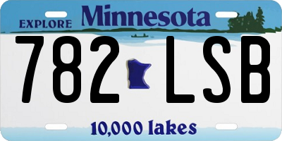 MN license plate 782LSB