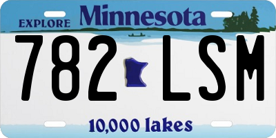 MN license plate 782LSM