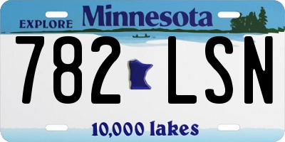 MN license plate 782LSN