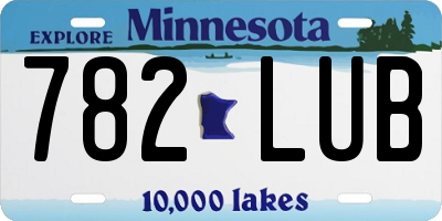 MN license plate 782LUB
