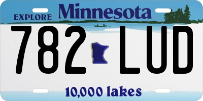 MN license plate 782LUD