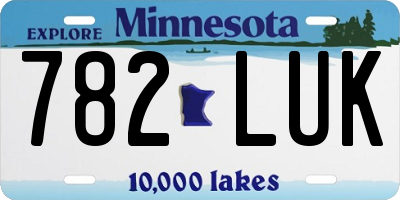 MN license plate 782LUK