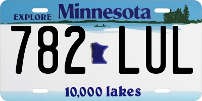 MN license plate 782LUL