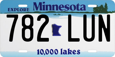 MN license plate 782LUN