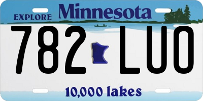 MN license plate 782LUO