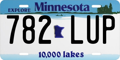MN license plate 782LUP